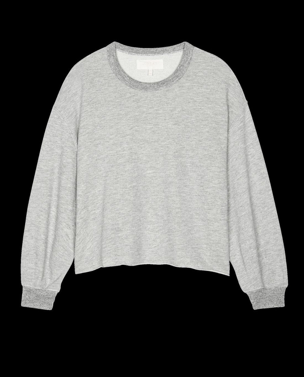 Sleep Tops | Women The Great. The Sleep Cut Off Sweatshirt. Light Heather Grey