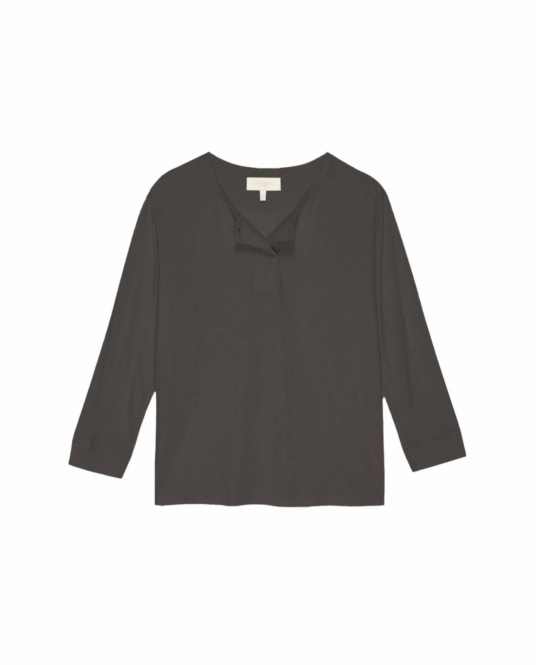 Sleep Tops | Women The Great. The Sleep Henley. Washed Black