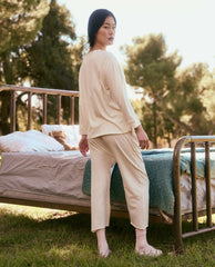 Sleep Tops | Women The Great. The Sleep Henley. Washed White