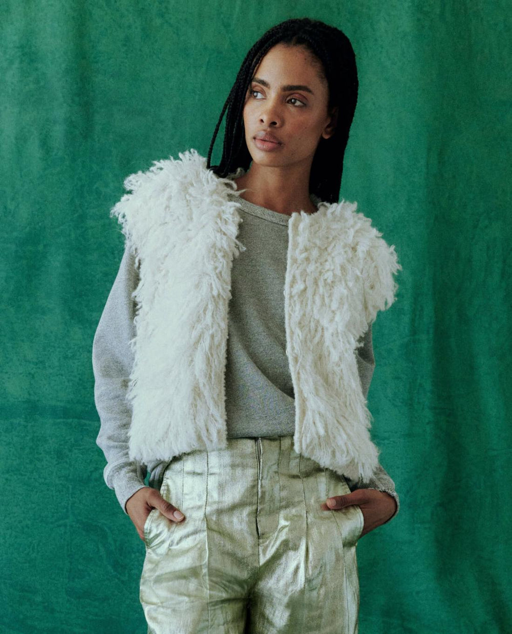 Sweaters | Women The Great. The Boucle Loop Vest. Soft White