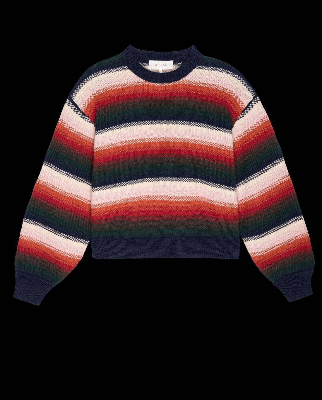 Sweaters | Women The Great. The Bubble Pullover. Reflection Stripe