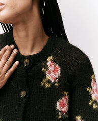 Sweaters | Women The Great. The Carousel Cardigan. Black Heirloom Rose