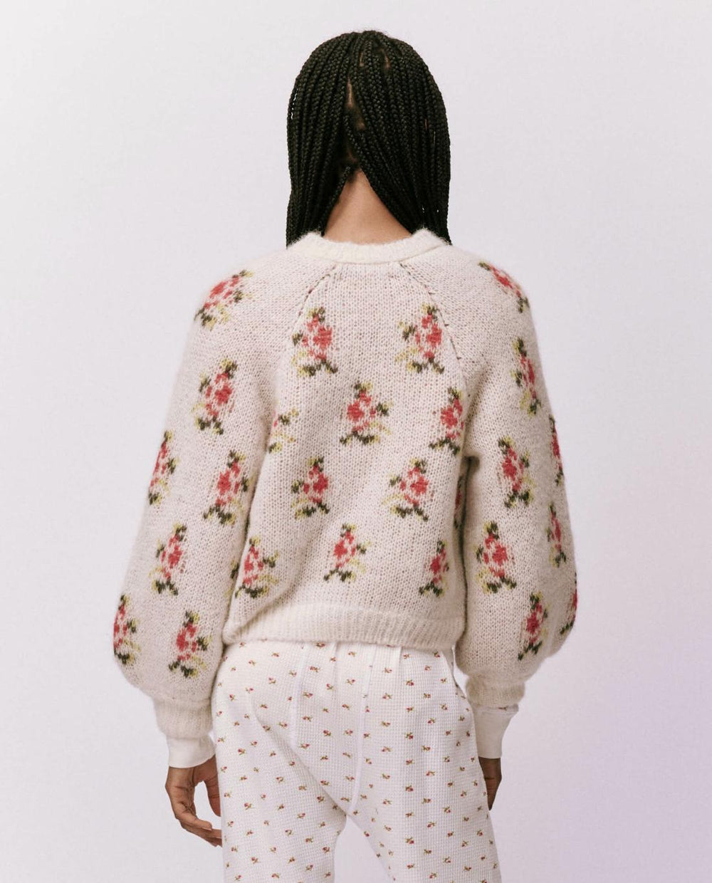 Sweaters | Women The Great. The Carousel Cardigan. White Heirloom Rose
