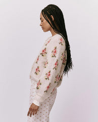 Sweaters | Women The Great. The Carousel Cardigan. White Heirloom Rose