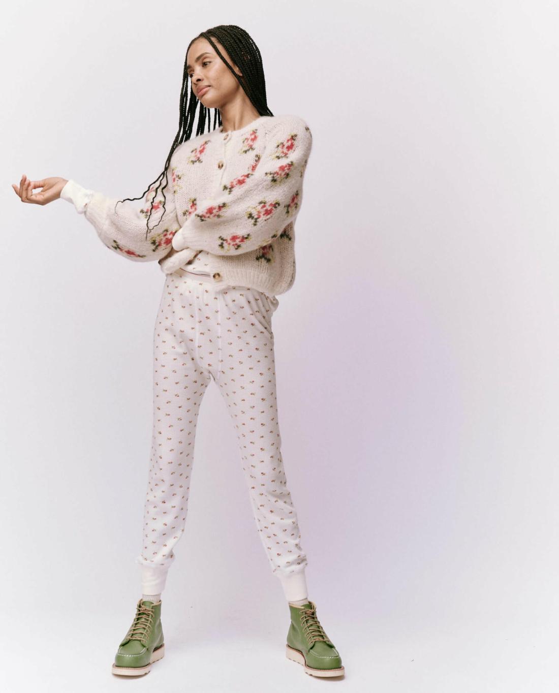 Sweaters | Women The Great. The Carousel Cardigan. White Heirloom Rose