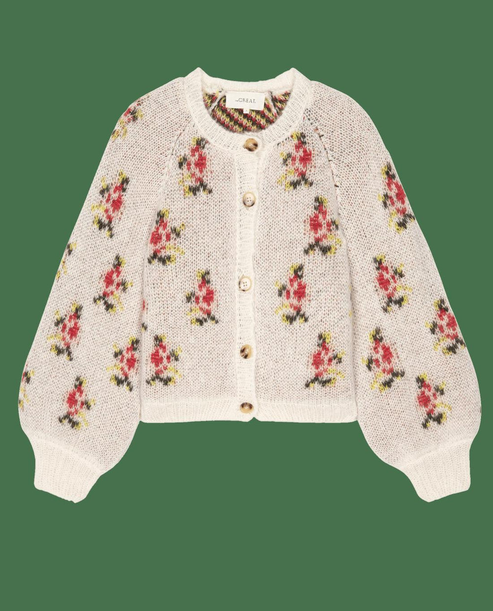 Sweaters | Women The Great. The Carousel Cardigan. White Heirloom Rose