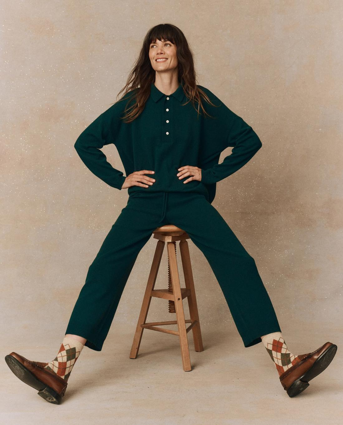 Sweaters | Women The Great. The Cashmere Polo Sweater. Alpine