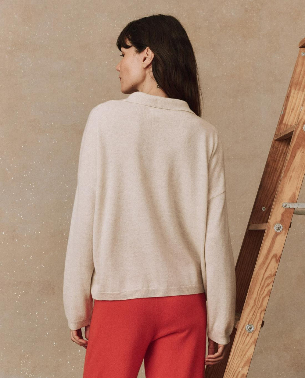 Sweaters | Women The Great. The Cashmere Polo Sweater. Ivory