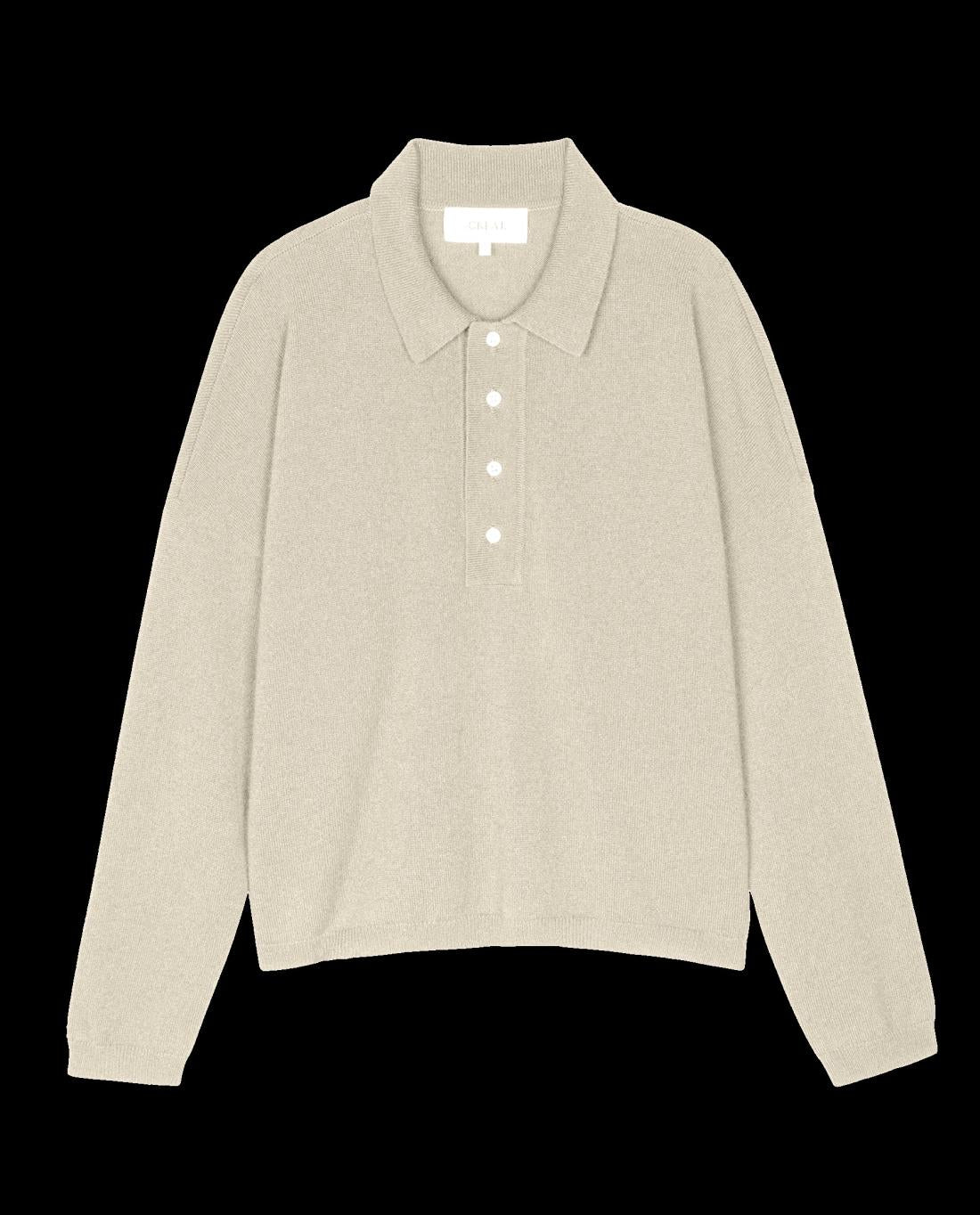 Sweaters | Women The Great. The Cashmere Polo Sweater. Ivory