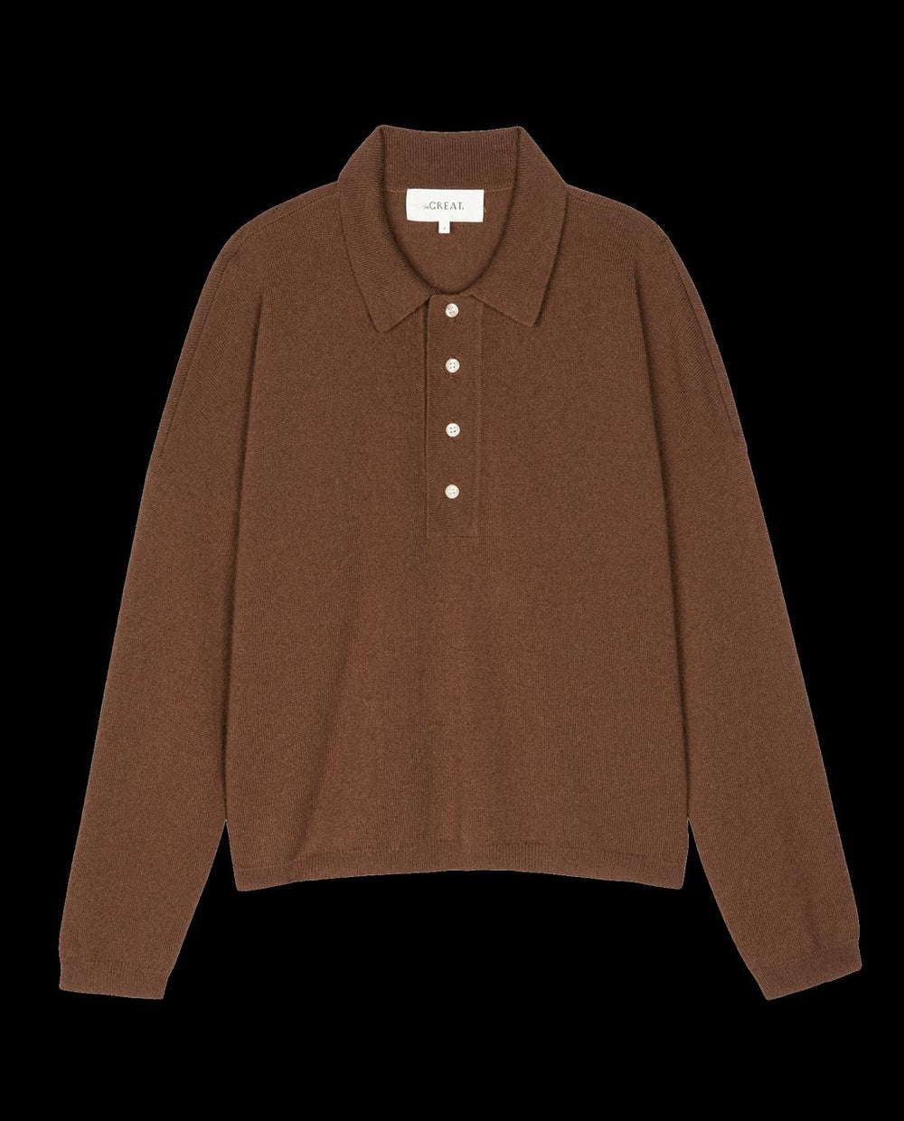 Sweaters | Women The Great. The Cashmere Polo Sweater. Santal