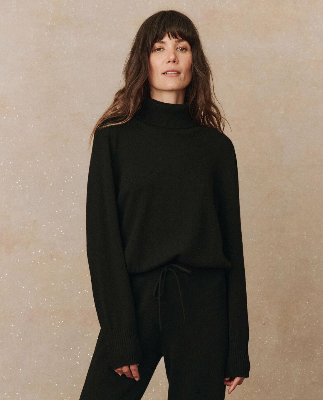 Sweaters | Women The Great. The Cashmere Turtleneck Sweater. Black