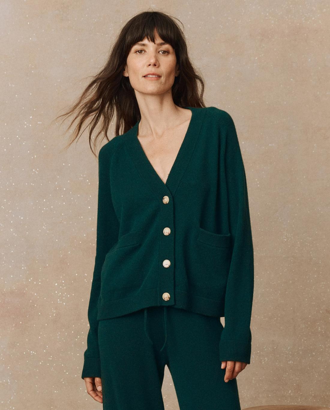 Sweaters | Women The Great. The Cashmere Varsity Cardigan. Alpine