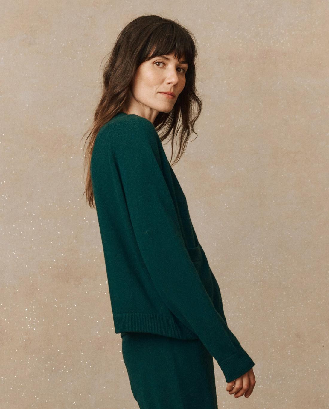 Sweaters | Women The Great. The Cashmere Varsity Cardigan. Alpine