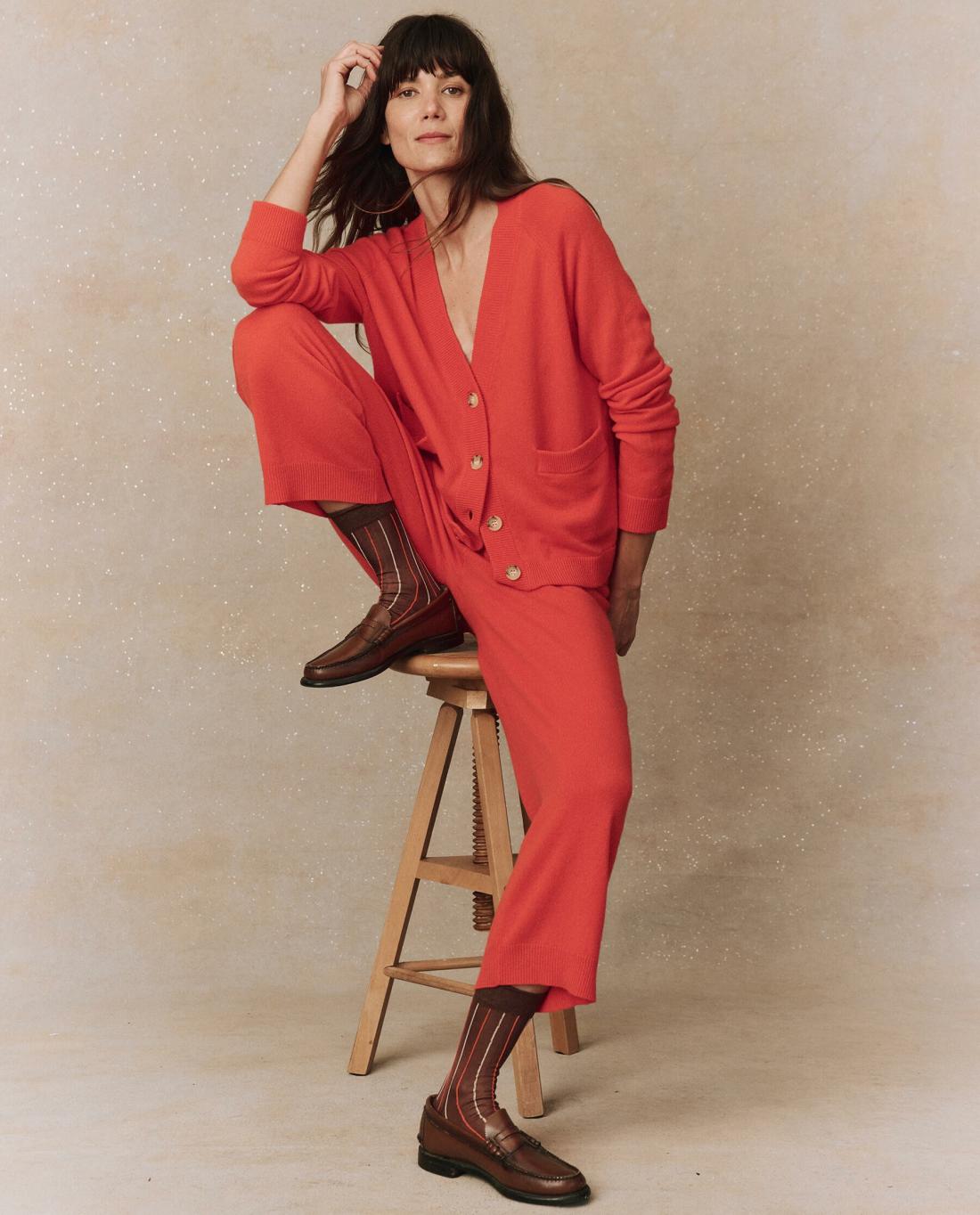 Sweaters | Women The Great. The Cashmere Varsity Cardigan. Ember