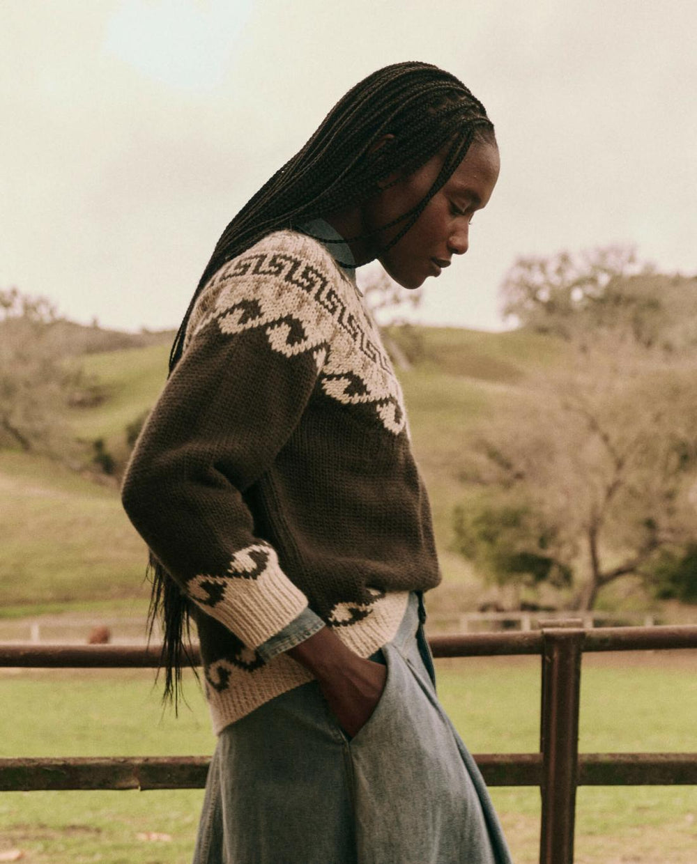 Sweaters | Women The Great. The Greek Key Pullover. Driftwood