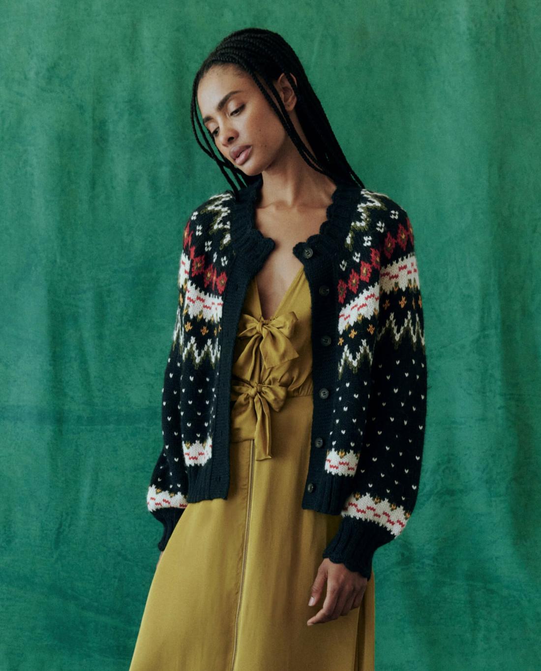 Sweaters | Women The Great. The Ice Rink Cardigan. Festive Fair Isle