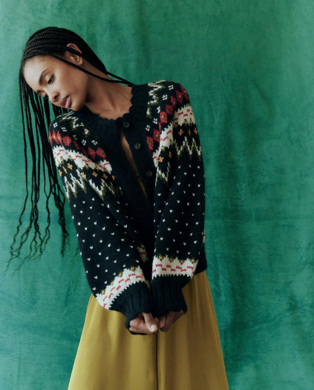 Sweaters | Women The Great. The Ice Rink Cardigan. Festive Fair Isle