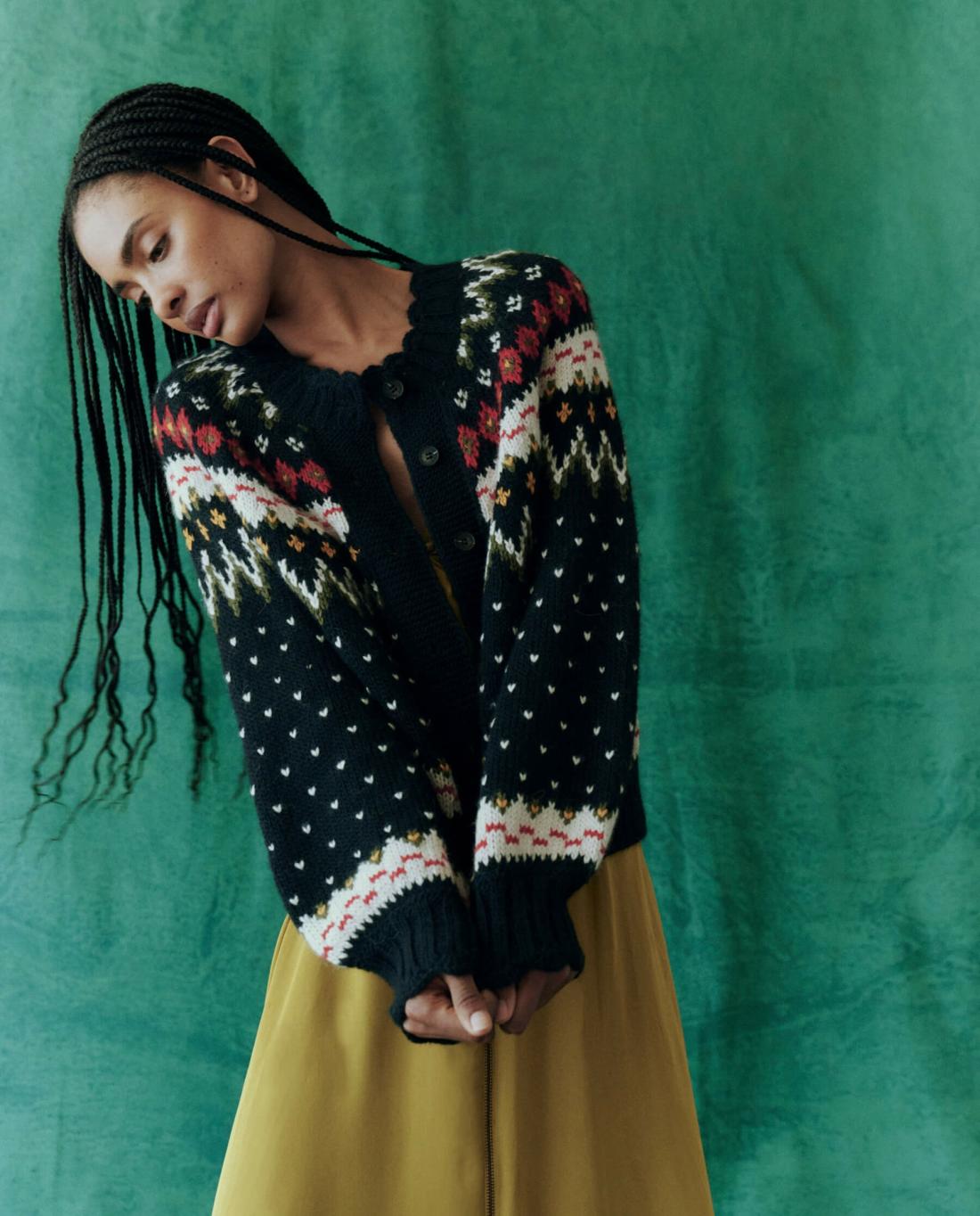 Sweaters | Women The Great. The Ice Rink Cardigan. Festive Fair Isle