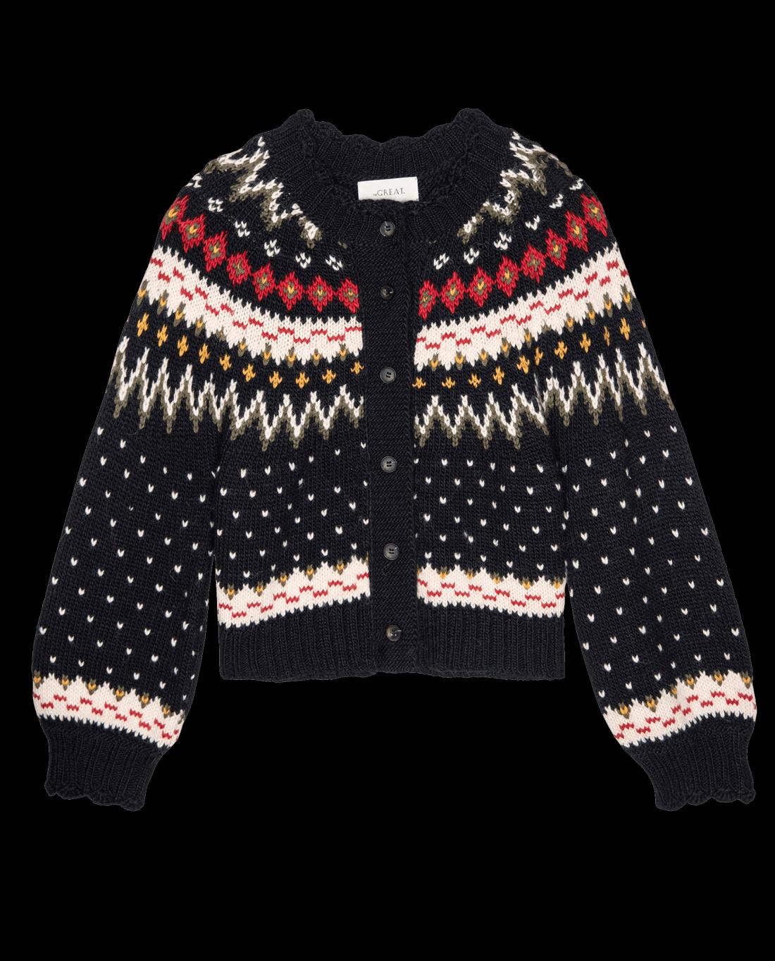 Sweaters | Women The Great. The Ice Rink Cardigan. Festive Fair Isle