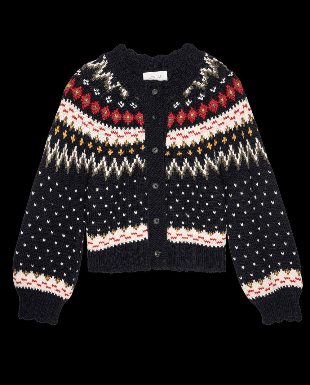 Sweaters | Women The Great. The Ice Rink Cardigan. Festive Fair Isle