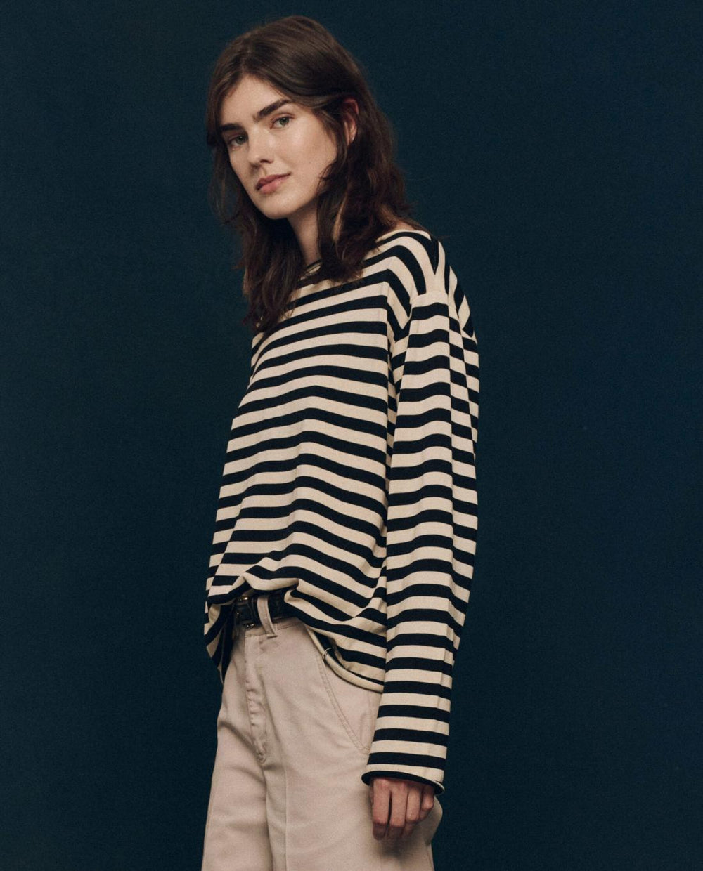 Sweaters | Women The Great. The Sailor Sweater. Black Stripe