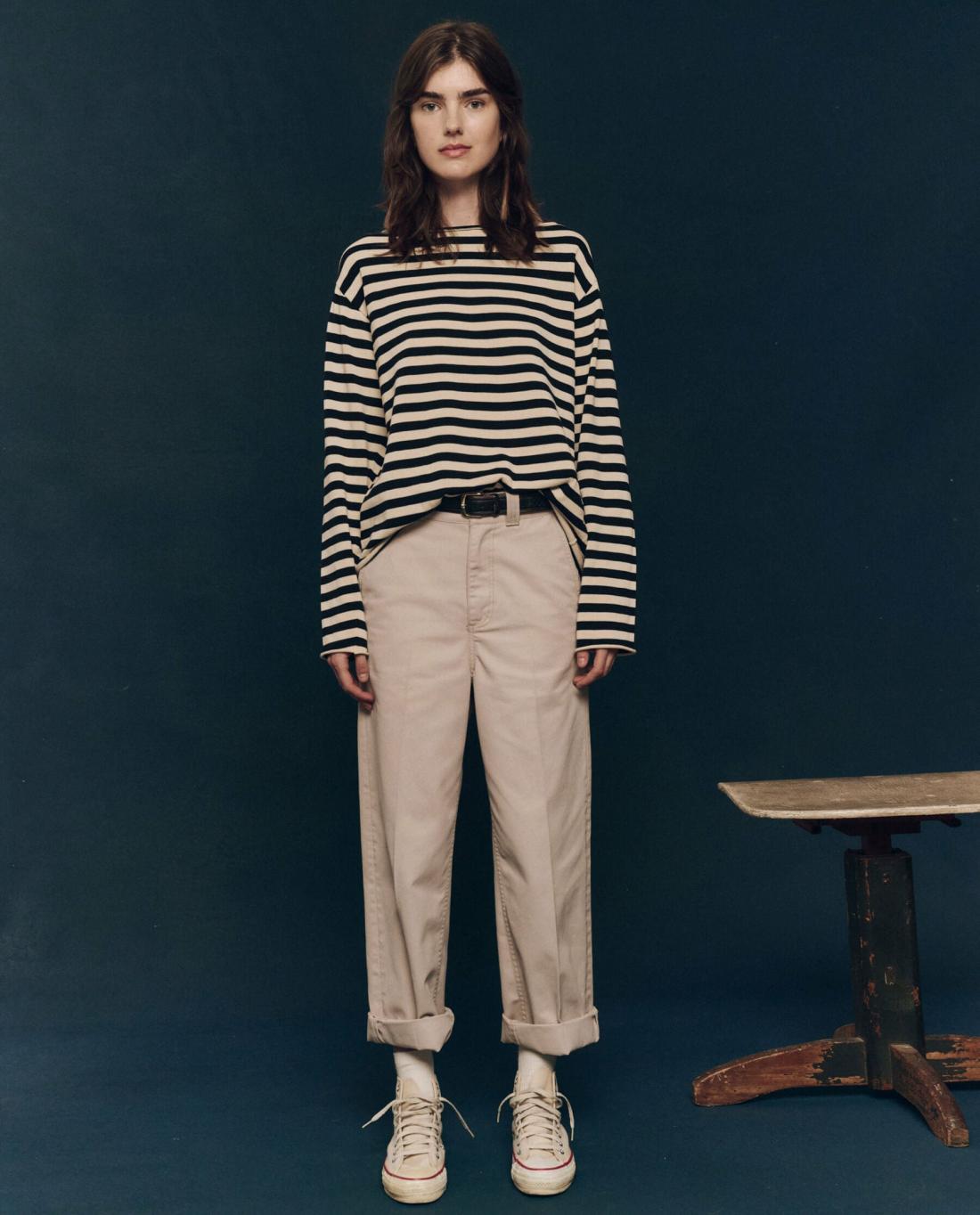 Sweaters | Women The Great. The Sailor Sweater. Black Stripe