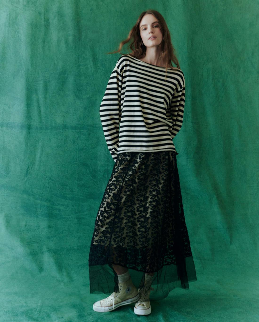 Sweaters | Women The Great. The Sailor Sweater. Black Stripe