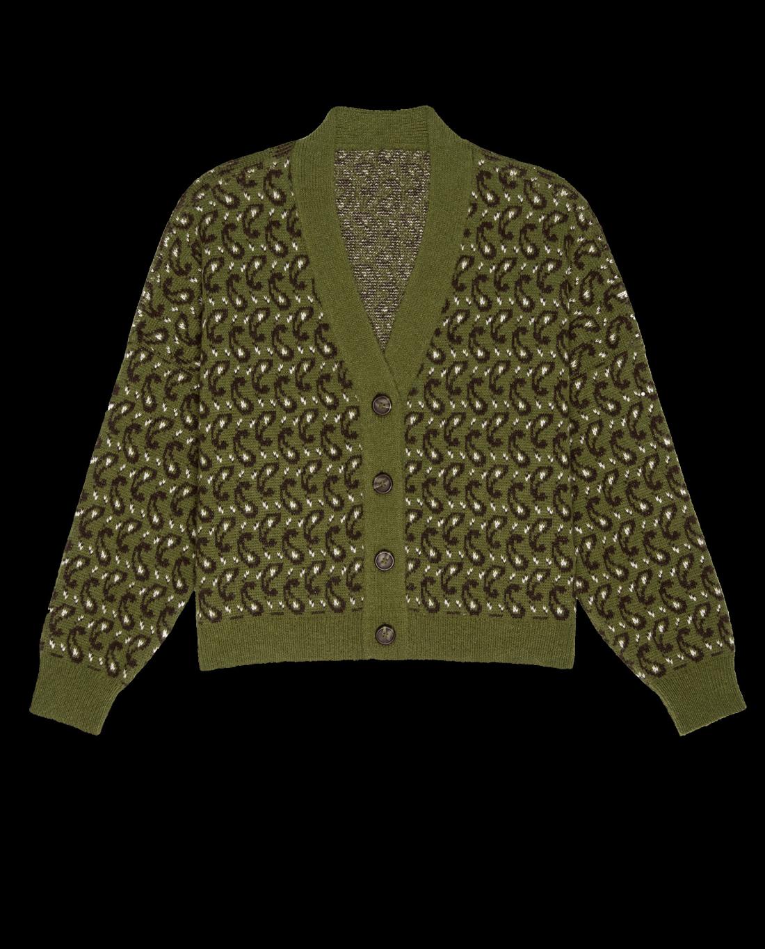 Sweaters | Women The Great. The Slouch Cardigan. Army Paisley
