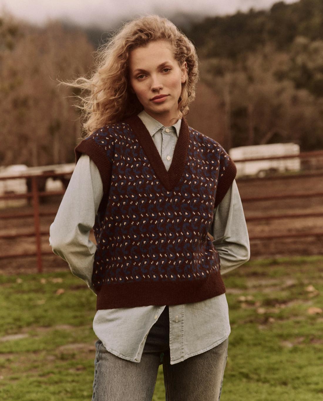 Sweaters | Women The Great. The Sweater Vest. Driftwood Paisley