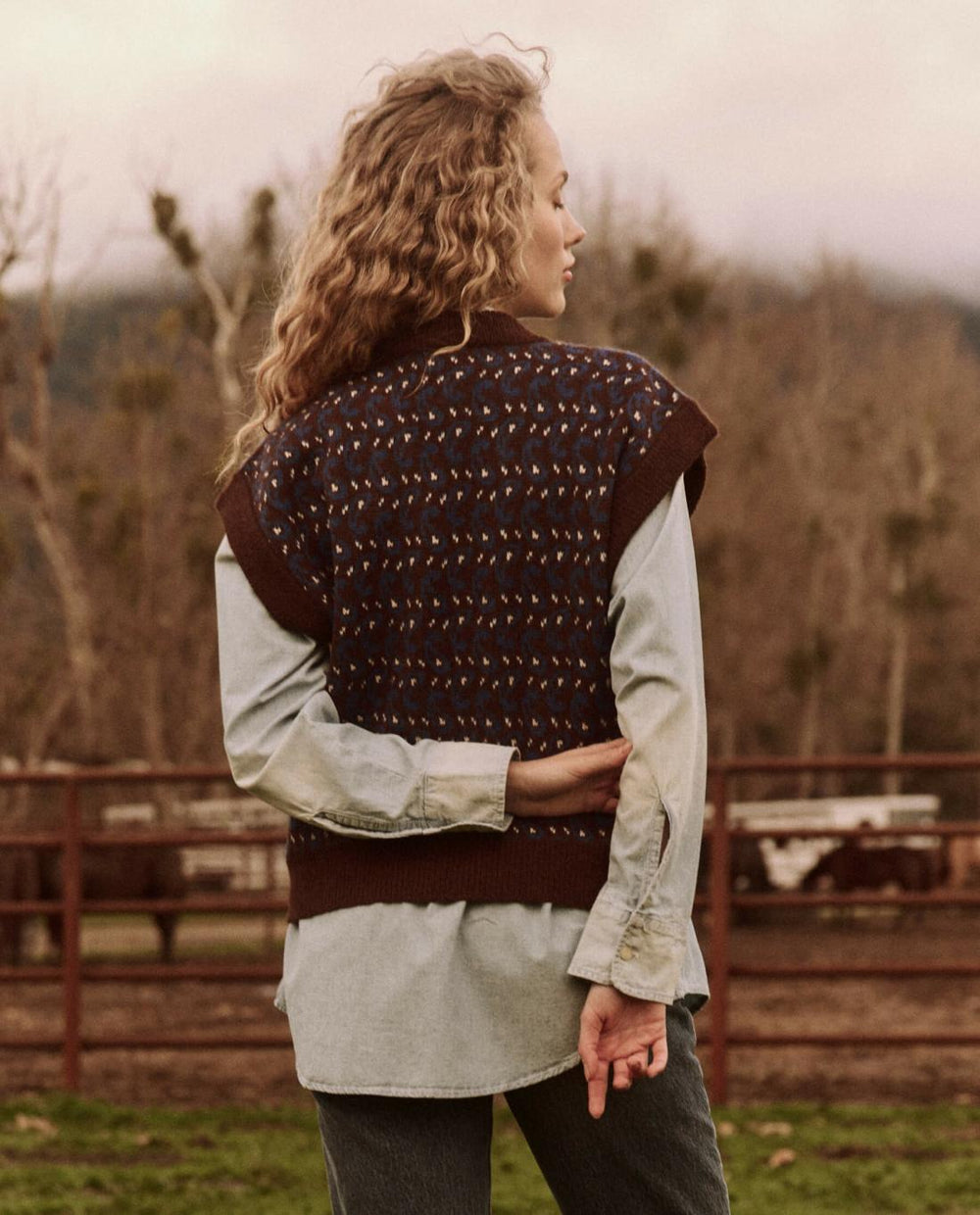 Sweaters | Women The Great. The Sweater Vest. Driftwood Paisley