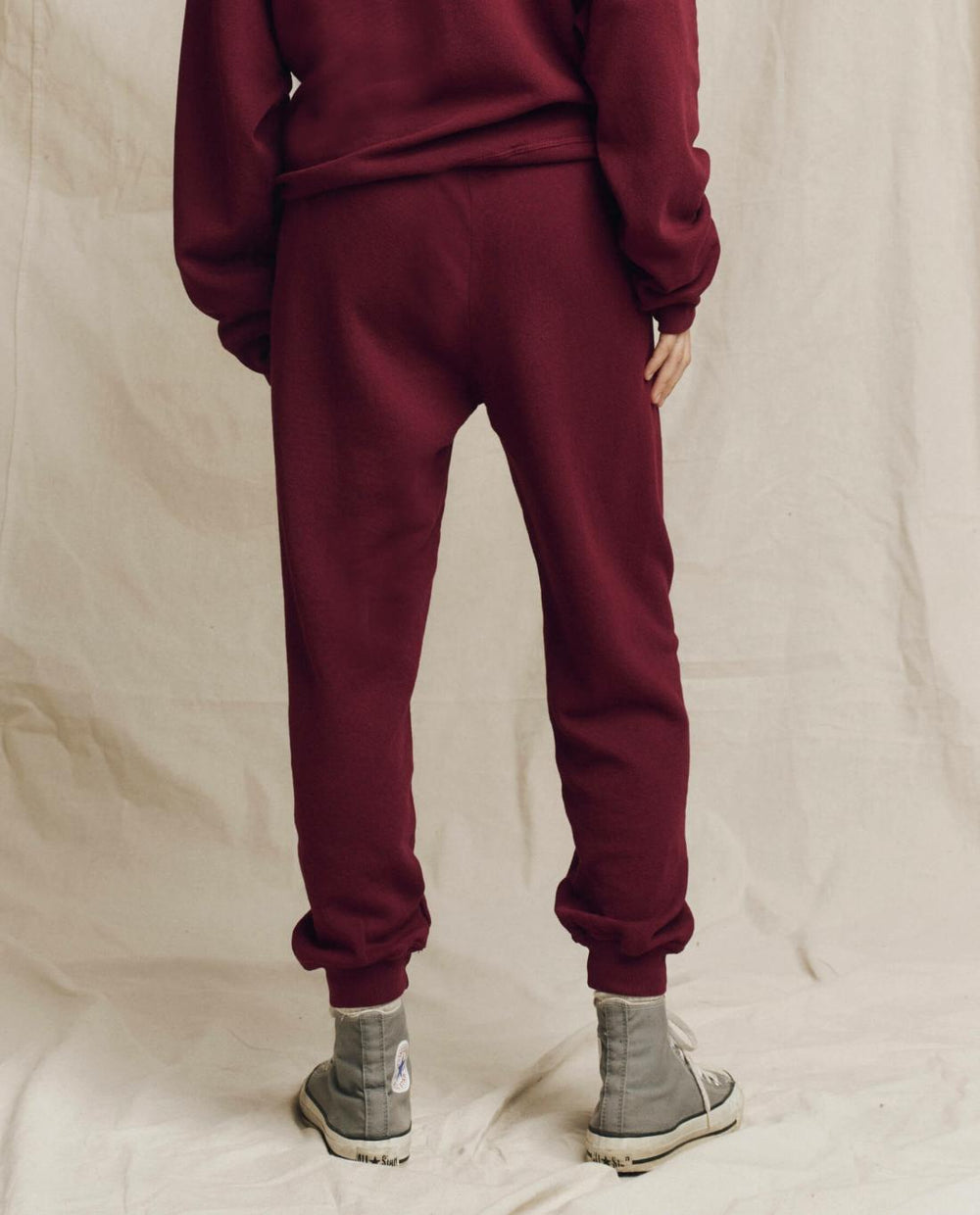 Sweatpants | Women The Great. The Cropped Sweatpant. Solid Plum