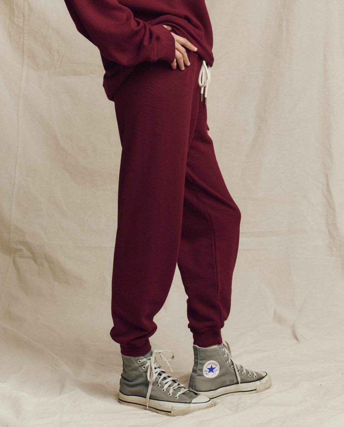Sweatpants | Women The Great. The Cropped Sweatpant. Solid Plum