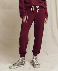Sweatpants | Women The Great. The Cropped Sweatpant. Solid Plum