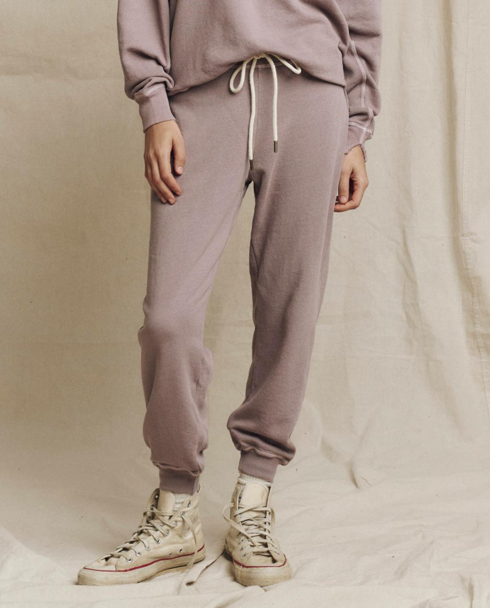 Sweatpants | Women The Great. The Cropped Sweatpant. Solid Quartz