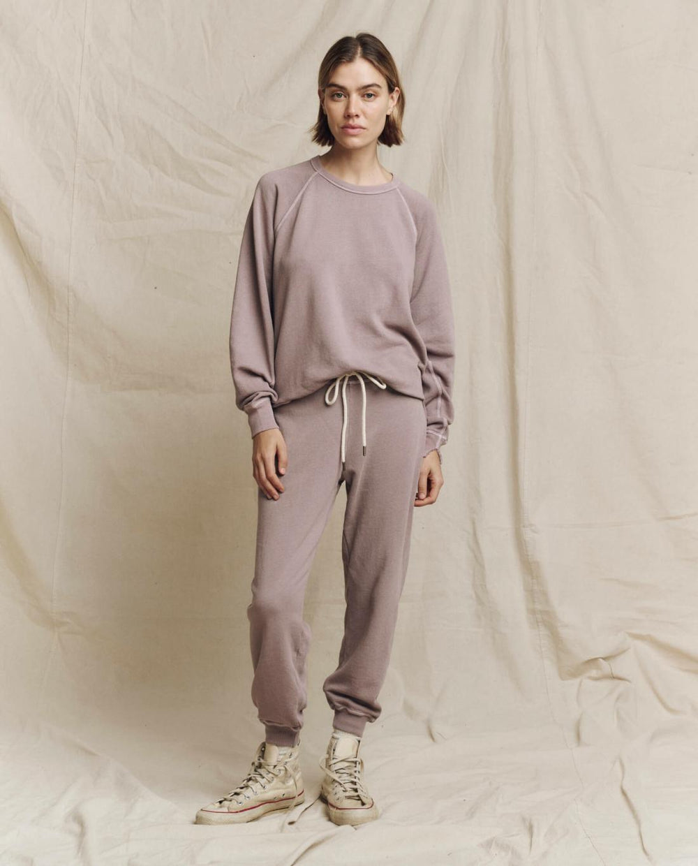 Sweatpants | Women The Great. The Cropped Sweatpant. Solid Quartz