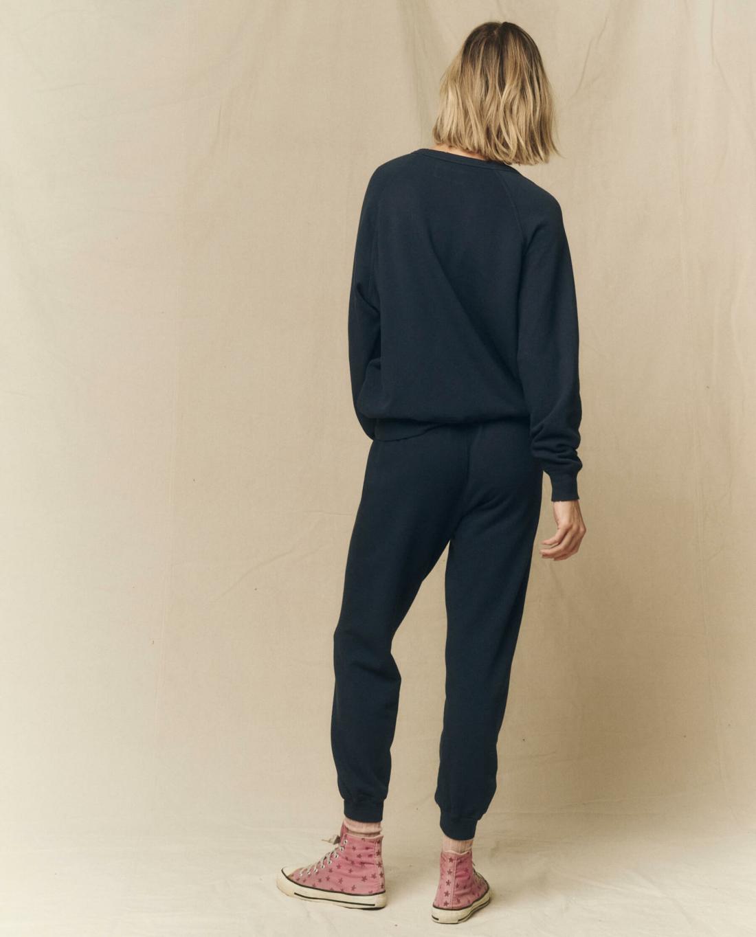 Sweatpants | Women The Great. The Cropped Sweatpant. Solid True Navy