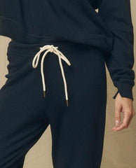 Sweatpants | Women The Great. The Cropped Sweatpant. Solid True Navy