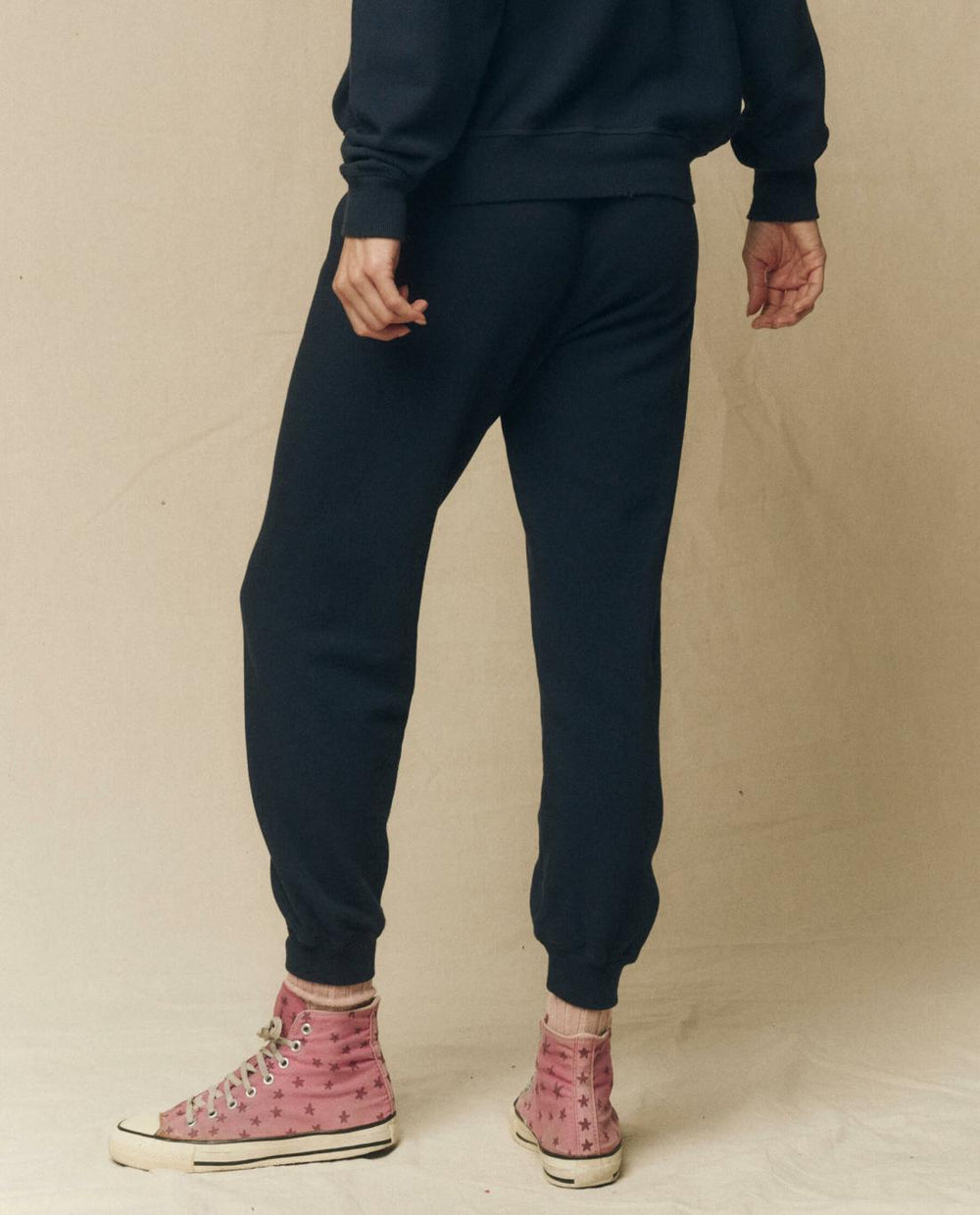 Sweatpants | Women The Great. The Cropped Sweatpant. Solid True Navy