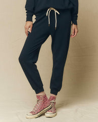 Sweatpants | Women The Great. The Cropped Sweatpant. Solid True Navy