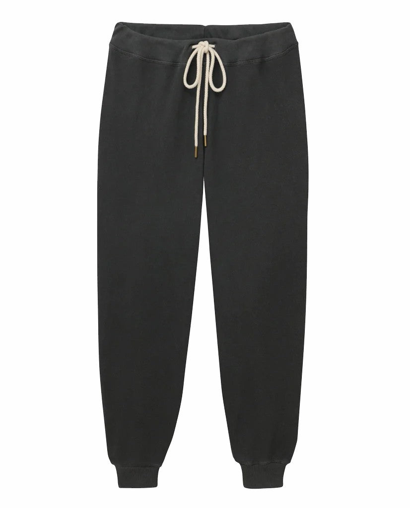 Sweatpants | Women The Great. The Cropped Sweatpant. Washed Black