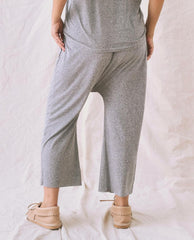 Sweatpants | Women The Great. The Jersey Crop. Heather Grey