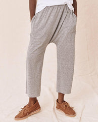 Sweatpants | Women The Great. The Jersey Crop. Heather Grey