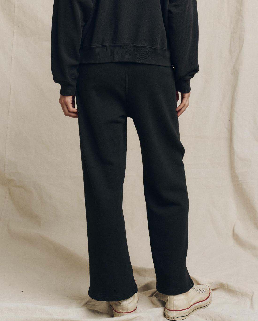 Sweatpants | Women The Great. The Lap Sweatpant. Solid Almost Black