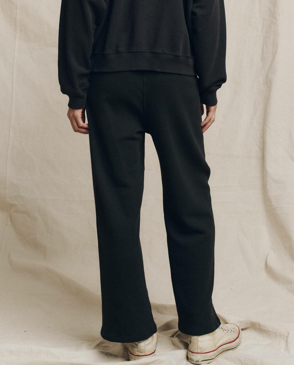 Sweatpants | Women The Great. The Lap Sweatpant. Solid Almost Black