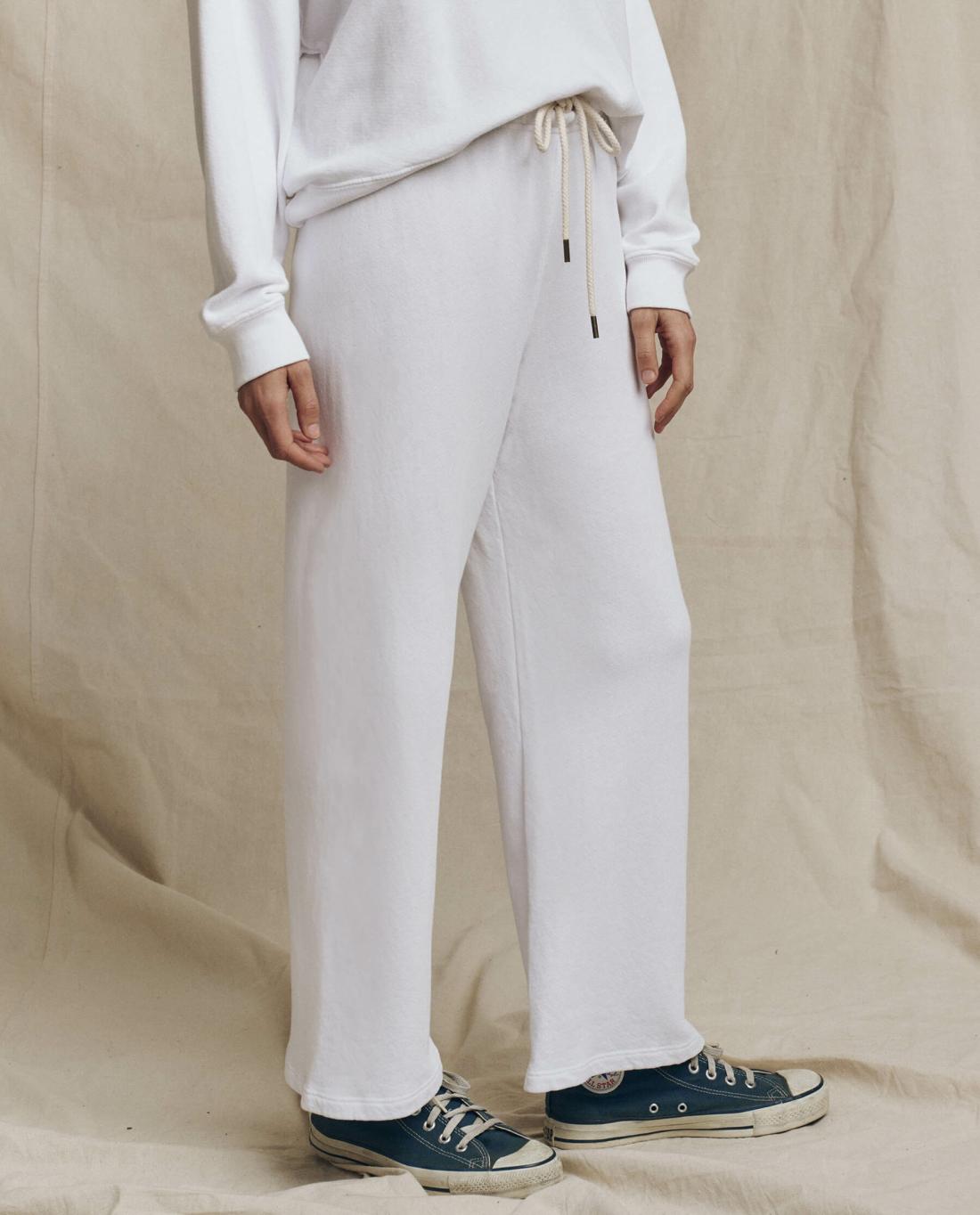 Sweatpants | Women The Great. The Lap Sweatpant. Solid True White