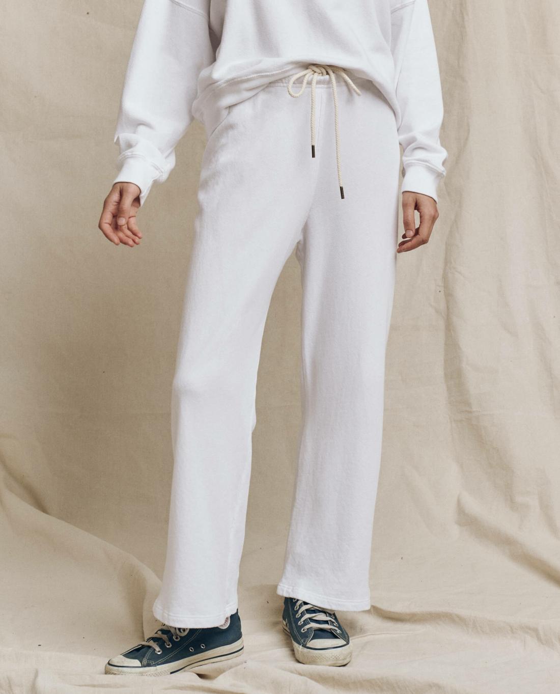 Sweatpants | Women The Great. The Lap Sweatpant. Solid True White