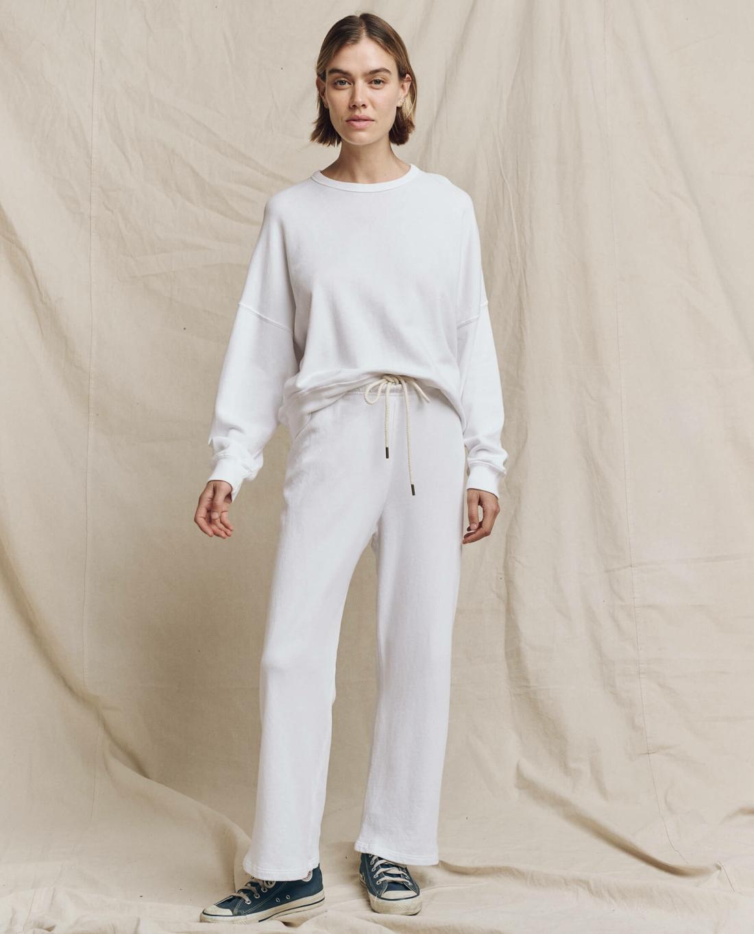 Sweatpants | Women The Great. The Lap Sweatpant. Solid True White
