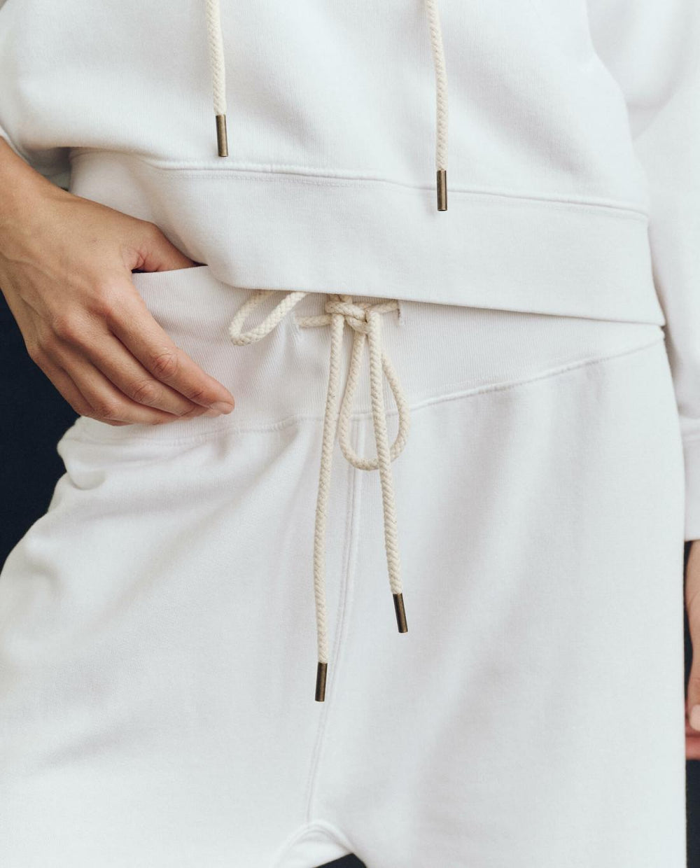 Sweatpants | Women The Great. The Relay Sweatpant. Solid True White