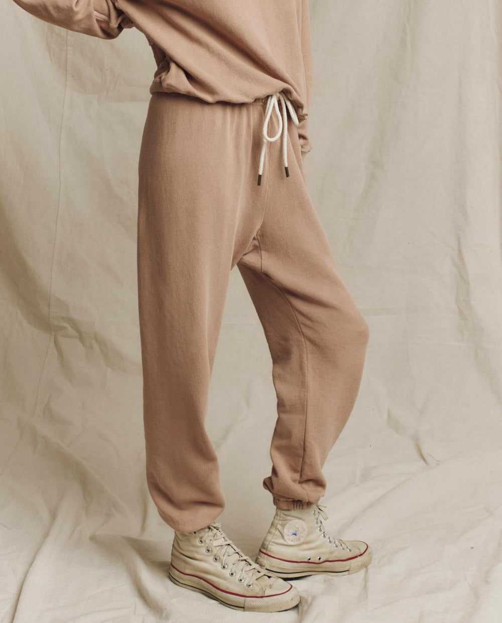 Sweatpants | Women The Great. The Stadium Sweatpant. Solid Biscotti