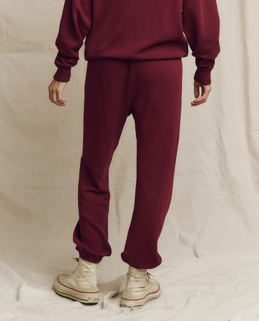 Sweatpants | Women The Great. The Stadium Sweatpant. Solid Plum